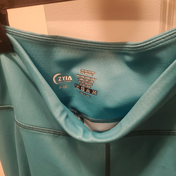 ZYIA Teal Venom Metallic Light and Tight 7/8 8-10 - Picture 3 of 3